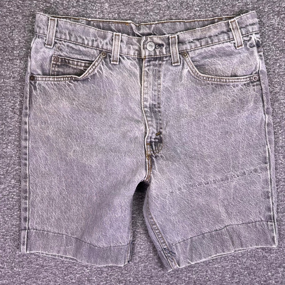 Levis 517 Denim Shorts Mens 34 Grey‎ Orange Tab Vintage Casual Made In USA 90s